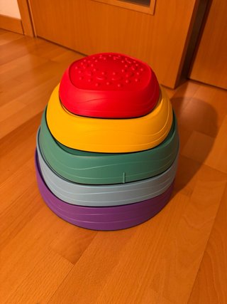 Juego de 5 piedras apilables de colores