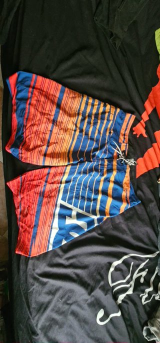 Bañador DC Corto Azul y Naranja