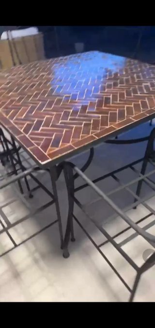 Mesa mosaico artesanal 120cm