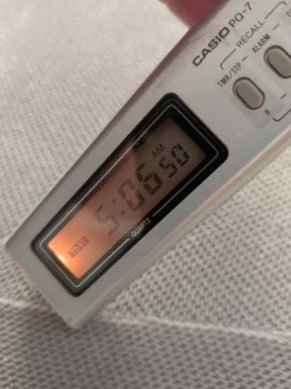 CASIO PQ-7 OROLOGIO DIGITALE VINTAGE SVEGLIA