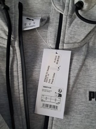Sudadera Puma gris con etiquetas