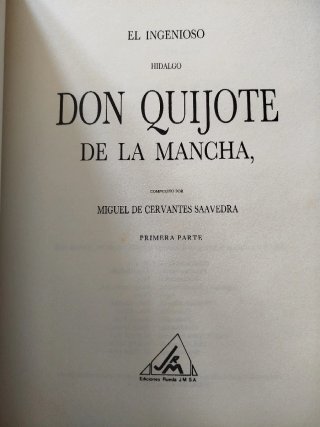 Libro antiguo Don Quijote