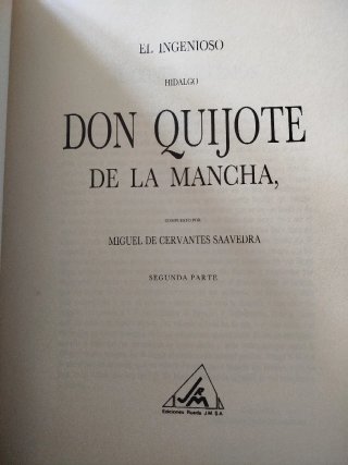 Libro antiguo Don Quijote
