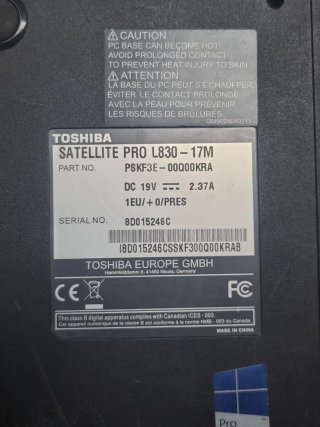 Portatile Toshiba Satellite Pro per parti