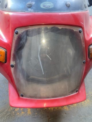 Carenado moto clásica rojo
