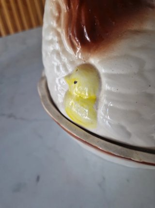 Gallina portagioie con pulcino