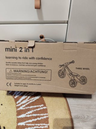 Bicicleta madera primeros pasos 2 en 1