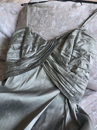 Vestido elegante largo gris plata evento especial