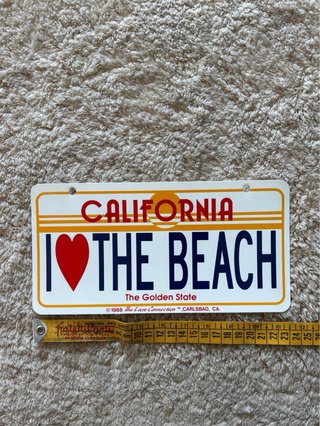 Targa Decorativa California I Love The Beach