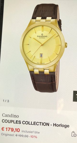 Reloj Candino Suizo Dorado Mujer C4546