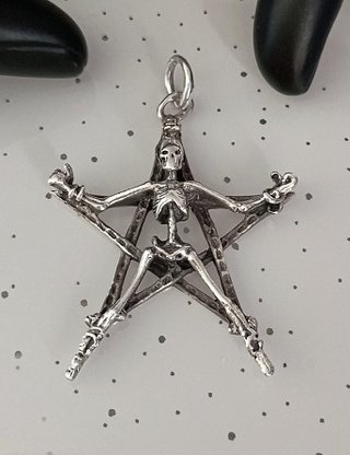 Colgante Esqueleto Estrella Plata de ley 925