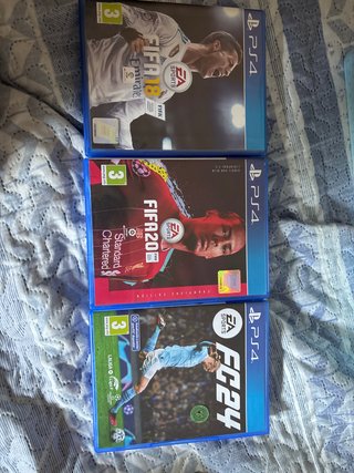 Lote 3 Juegos PS4 FIFA 18, 20, FC 24