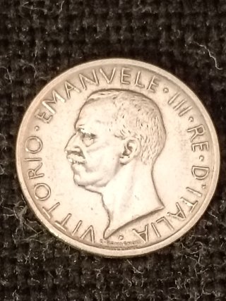 Lotto 2 pezzi 5 Lire Vittorio Emmanuele III Aquila