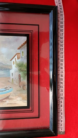 Cuadro Náutico Barcos y Pueblo