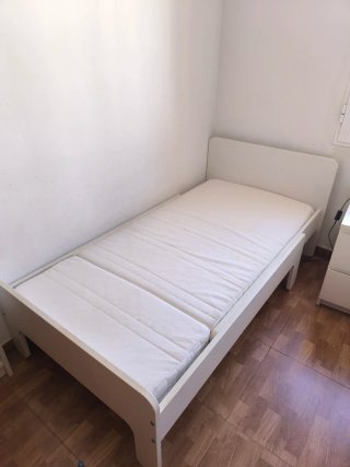 Cama extensible Ikea blanca