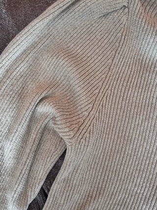 Conjunto Cortefiel bege e cinza (brilhante)