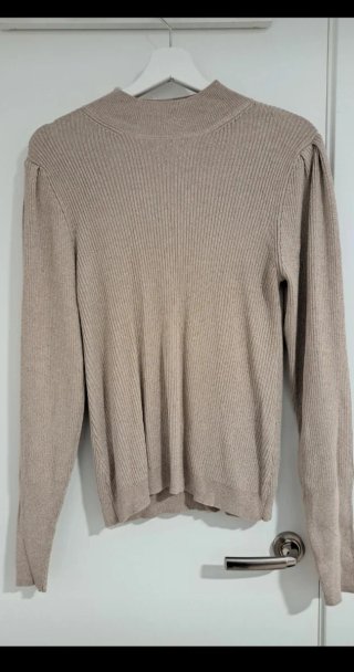 Conjunto Cortefiel bege e cinza (brilhante)