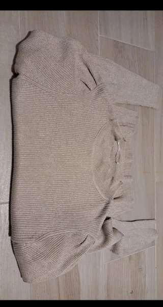 Conjunto Cortefiel bege e cinza (brilhante)