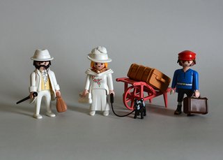 Playmobil Pareja Victorianos Indianos Con Maletero
