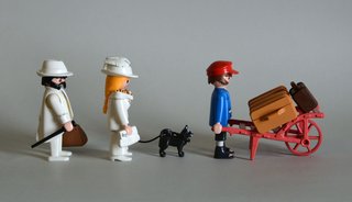 Playmobil Pareja Victorianos Indianos Con Maletero