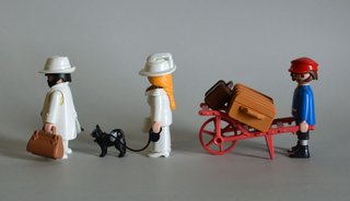 Playmobil Pareja Victorianos Indianos Con Maletero