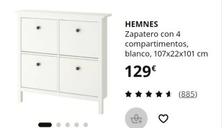 Mueble entrada blanco espejo y zapatero