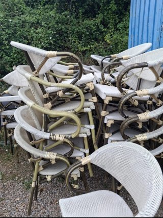 Sillas de exterior ratán y tela