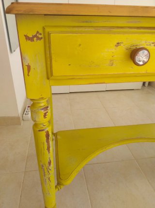 Mesa auxiliar vintage rústica
