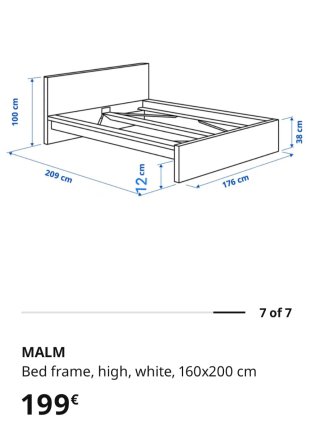 Cama MALM 160cm IKEA