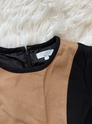 Vestido negro y marrón