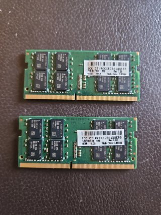 2x16GB DDR4 2666V Módulos RAM Portátil