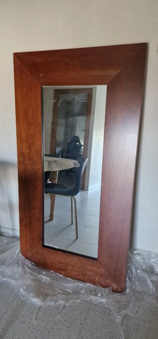 Espejo de madera y cristal
