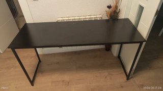 Escritorio Negro/Marrón 138x50