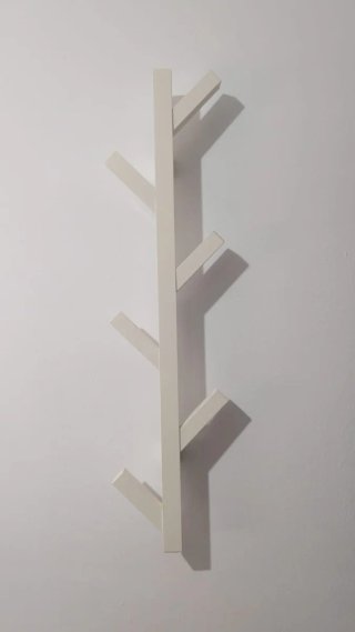 Perchero de pared madera blanco