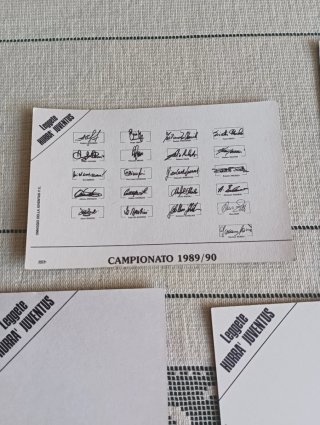 Cartoline Juventus Calciatori campionato 1989-1990