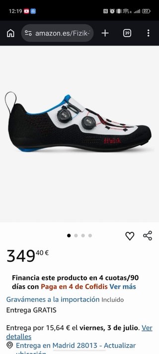 Zapatillas Ciclismo Fizik UD Full Carbon 603105278