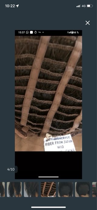 Peluca Fibra Japonesa Negra
