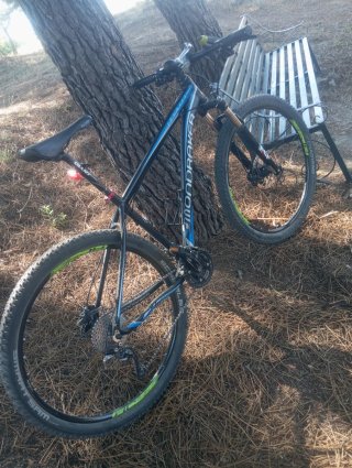 Bicicleta de montaña con frenos de disco