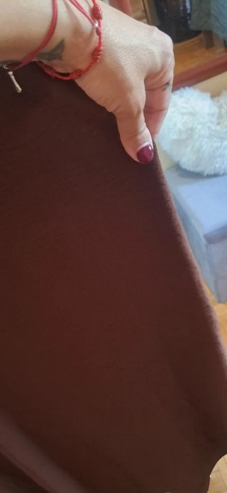 Vestido maxi marrón