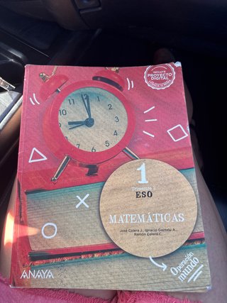 Libro matemáticas 1º eso Anaya. Trimestre 2