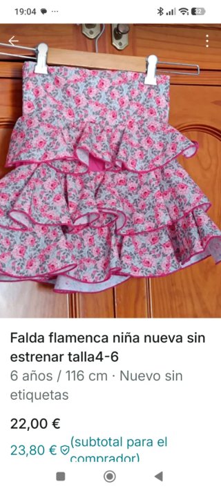 Falda flamenca niña talla -6-8