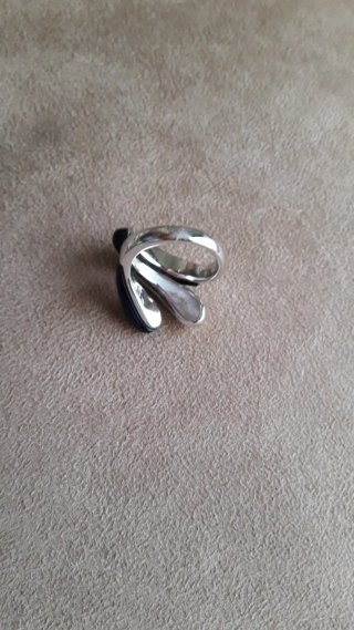 Anillo Plata 925 y Onix. Tallas 11 y, 14.5