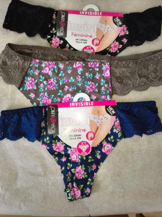 Tanga Rosa Junio Invisible Floral Talla S/M