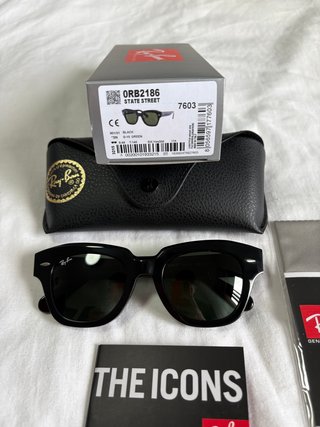 Gafas de Sol Ray-Ban State Street Black/G15 Green