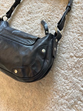 Borsa Coccinelle Nera Pelle vintage baguette y2k