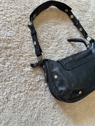 Borsa Coccinelle Nera Pelle vintage baguette y2k