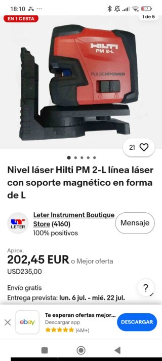Nivel Láser Hilti PM 2-L