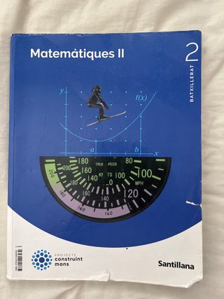 Libro Matemàtiques II 2 batxillerat