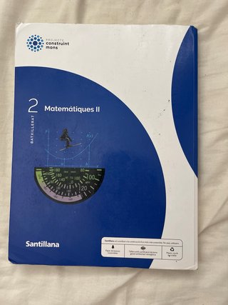 Libro Matemàtiques II 2 batxillerat