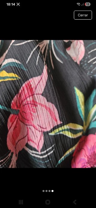 Vestido negro floral verano